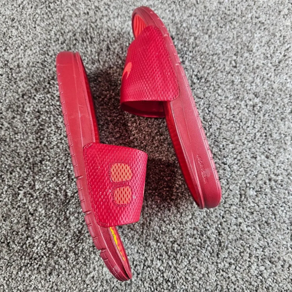 Nike Benassi Solarsoft Slides Mens 7 Red Slip On Sandals Shoes 431884-660 2013